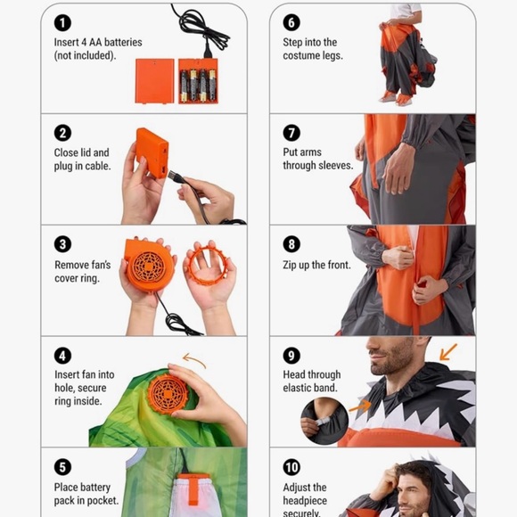 Full Body Doberman Inflatable Costume. Adult (67-75 in). - Picture 5 of 7